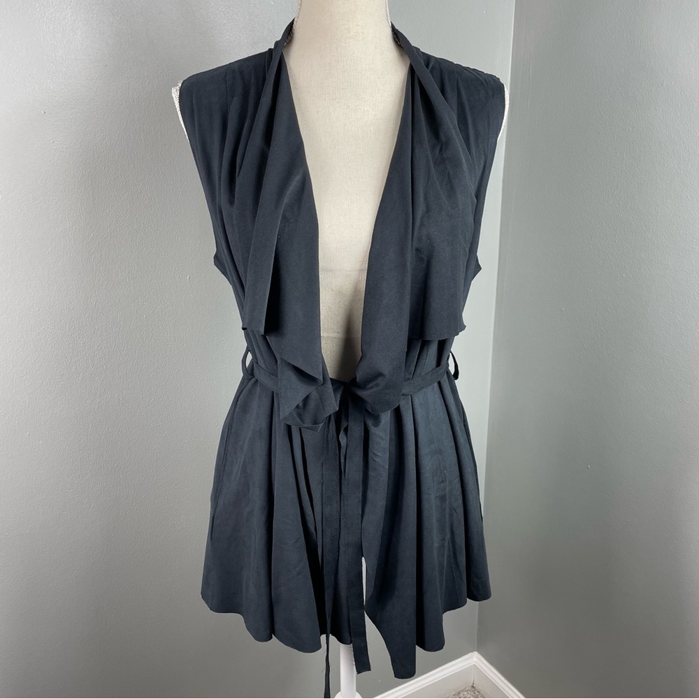 C Luce || Faux Suede Drapey Vest